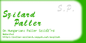 szilard paller business card